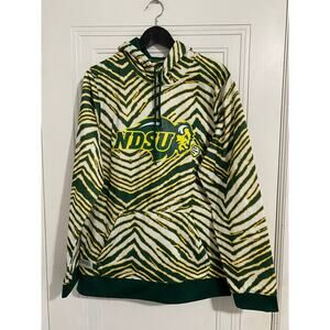 NDSU Bison Zubaz Zebra Print Hoodie Sweatshirt Men's Size M